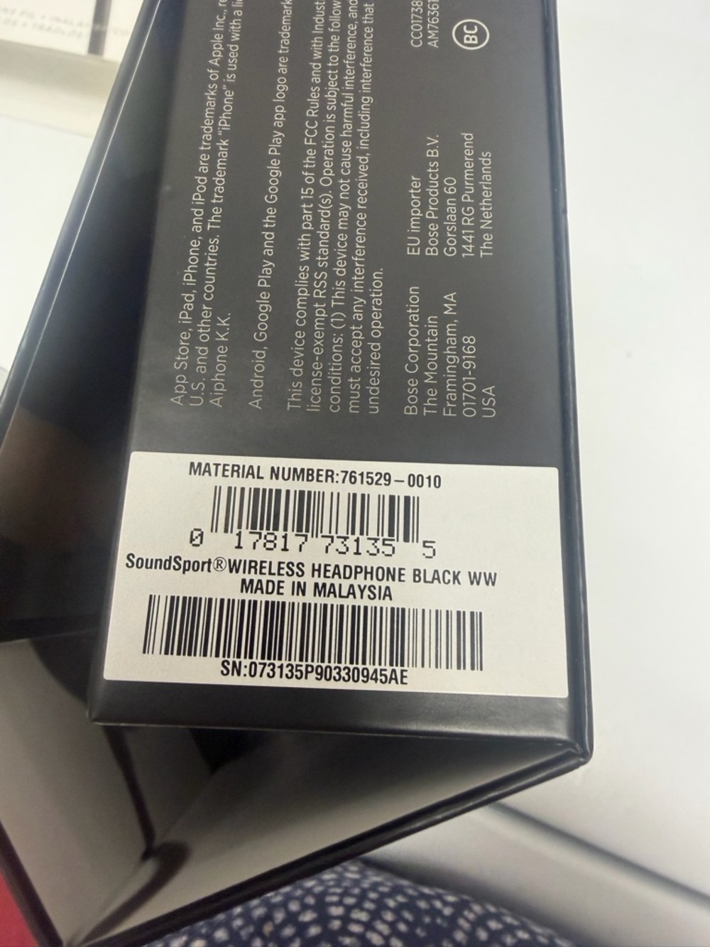 Bose Black In-Ear Wireless Earbuds with Neck Cable - Picture 8 of 8